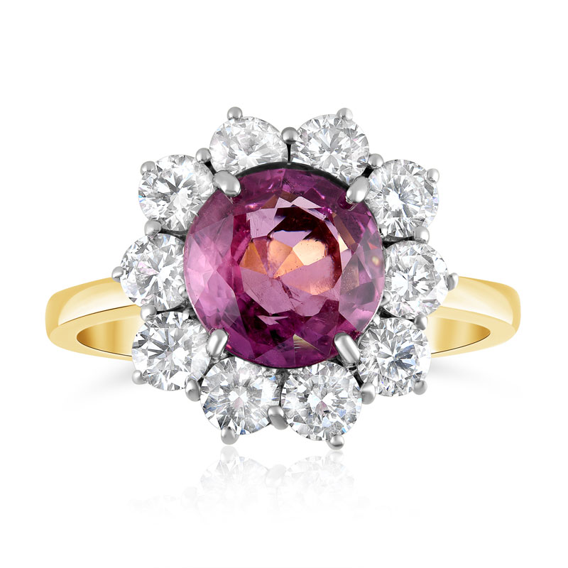 18ct Yellow & White Gold - Ruby Ring