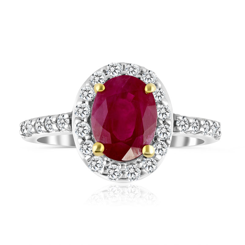 18ct White Gold - Ruby Ring
