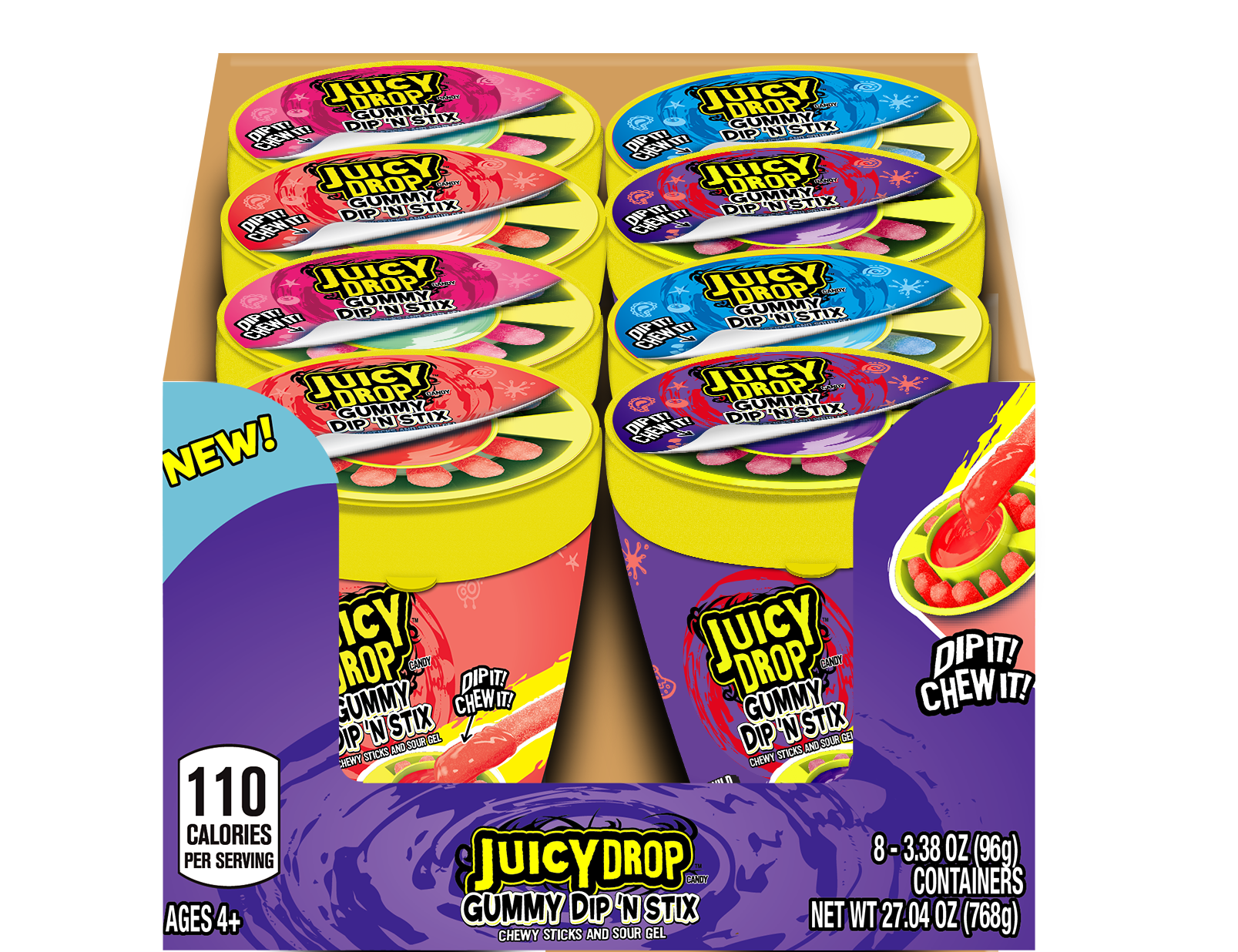Topps Juicy Drop Gummy Dip 'N Stick 3.4oz (96g)