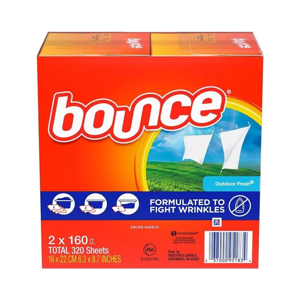 Bounce Dryer Sheet Outdoor Fresh 320's