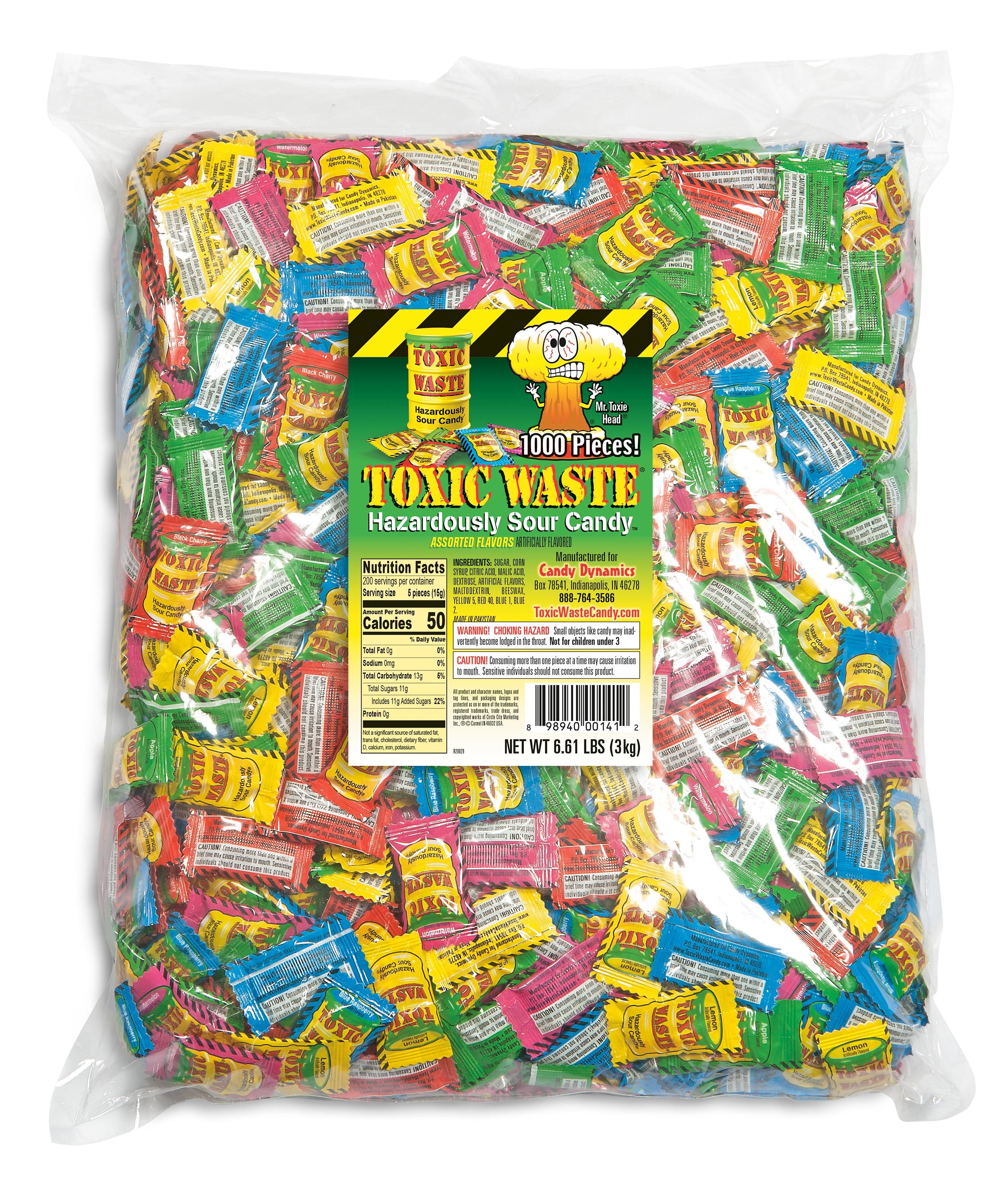 Assorted Toxic Waste Sour Candy Bulk 1000ct
