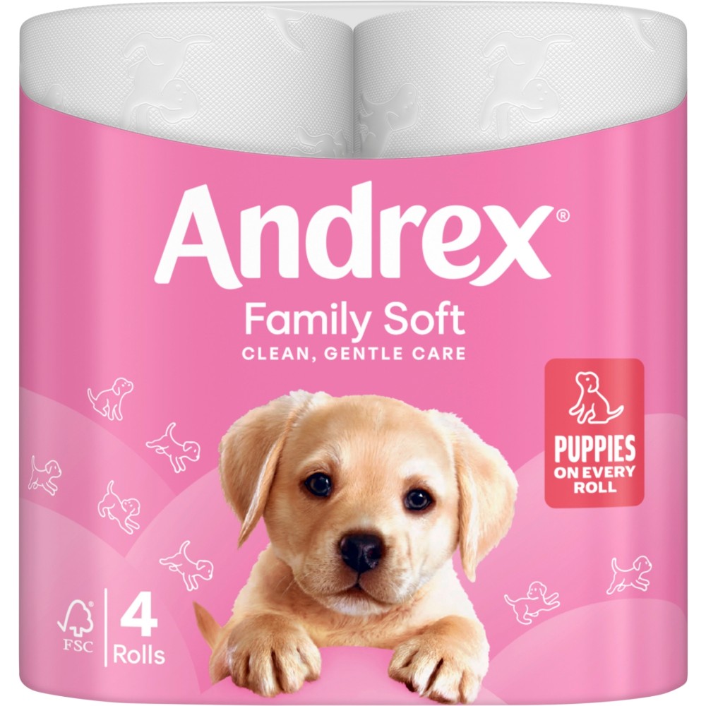 Andrex Toilet Paper Family Soft 4 Rolls