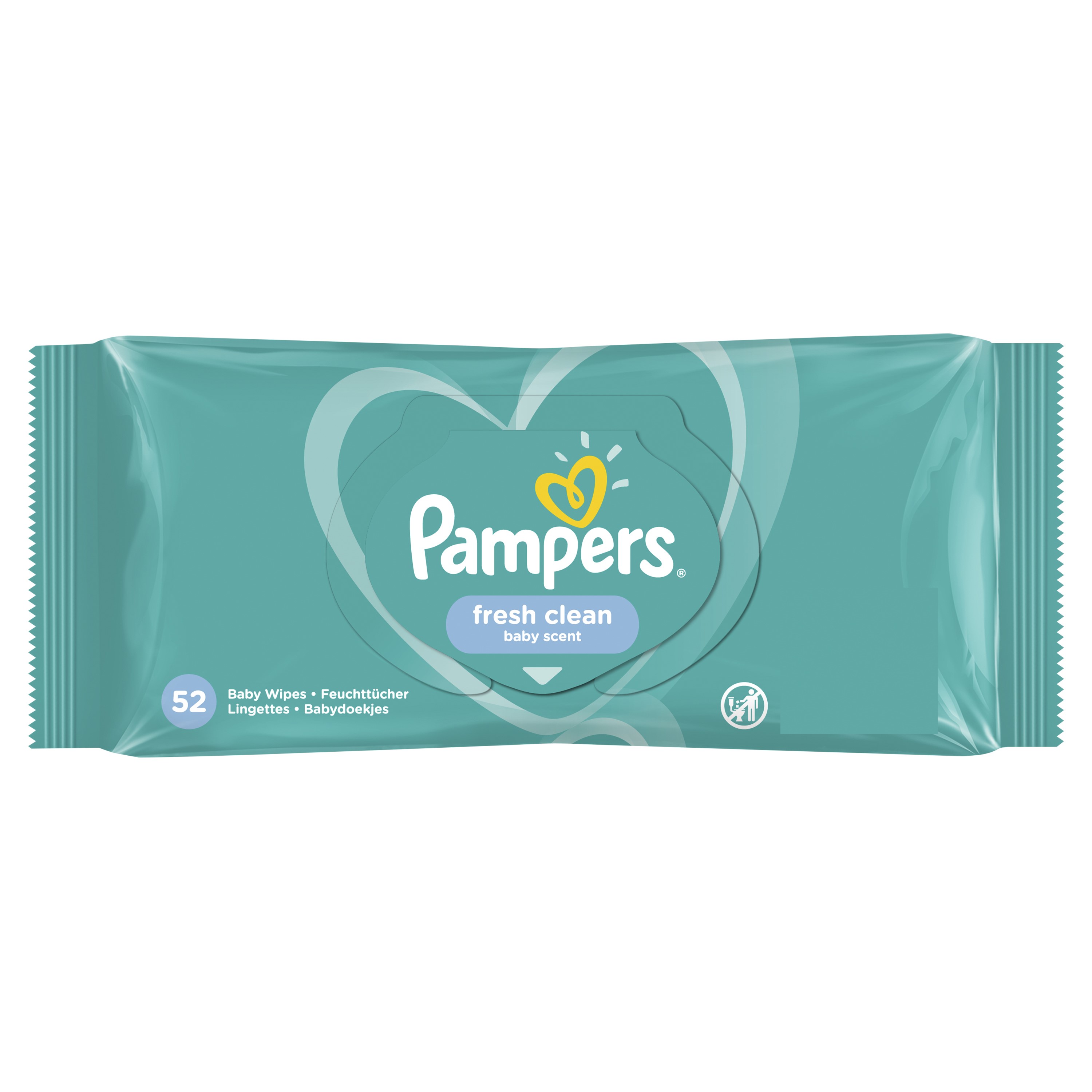Pampers Wipes Fresh Clean Scented 52's