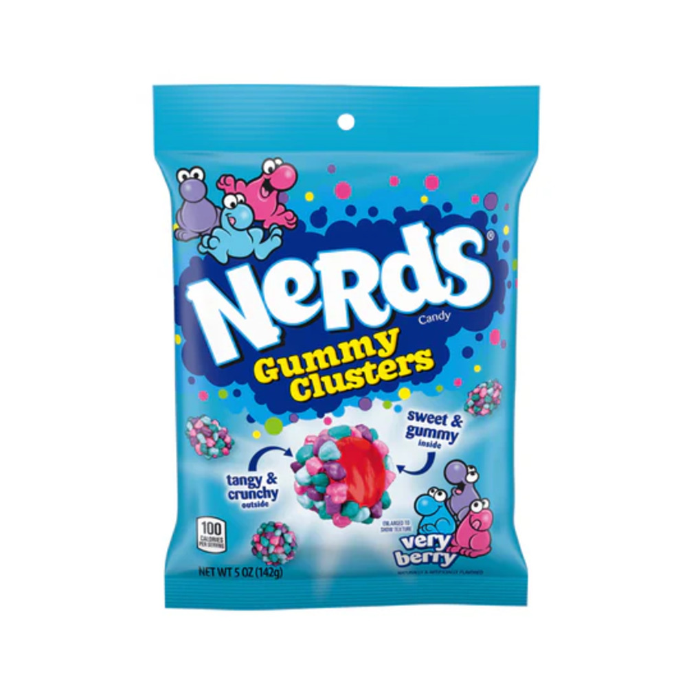 Nestle Nerds Gummy Clusters Very Berry Peg Bag 5oz (141g)