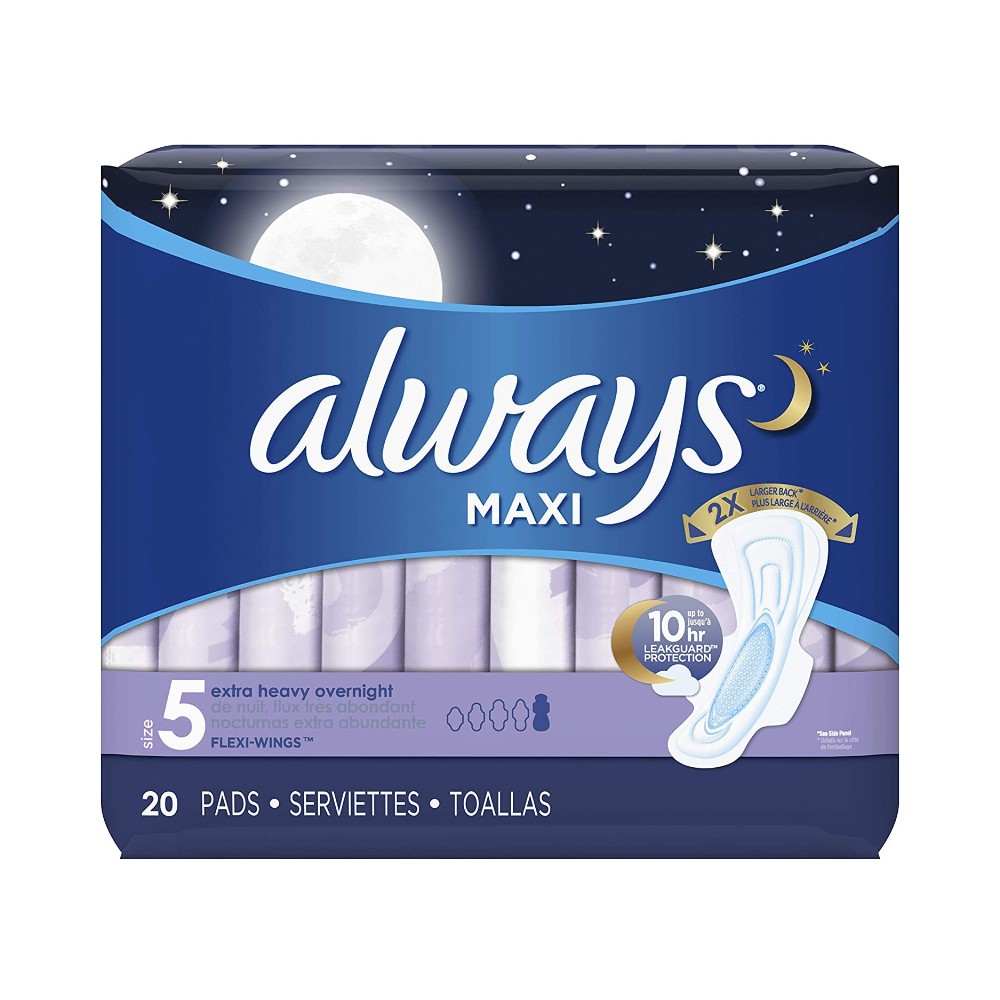 Always Maxi Overnight Pads Sze 5 20's