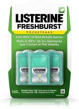 Listerine Fresh burst Pocketpaks Breath Strips 72s