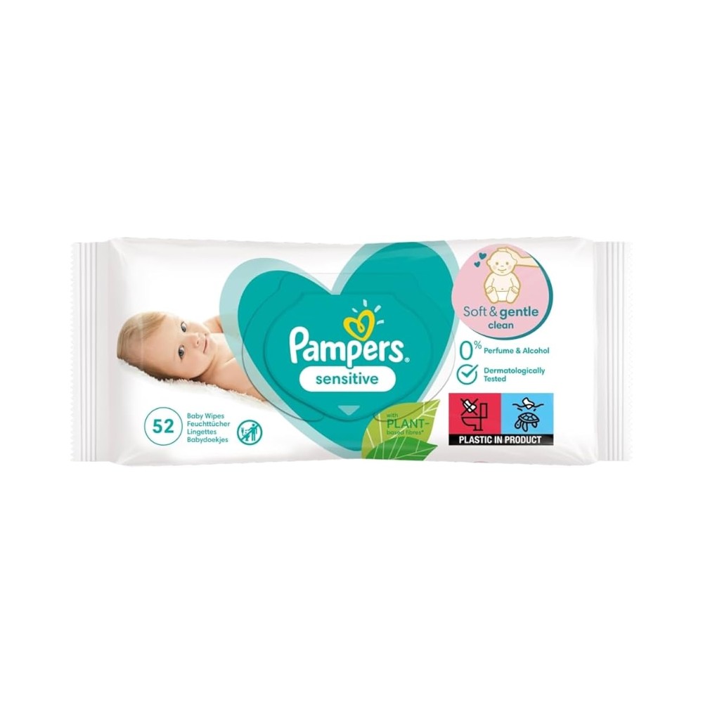 Pampers Wipes Sensitive 52s