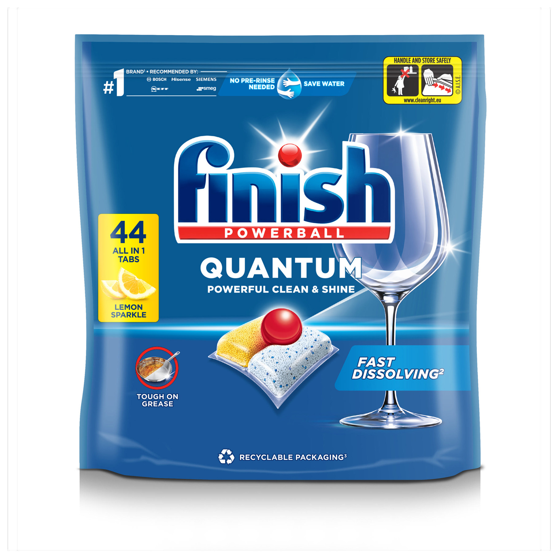Finish Quantum Dishwasher Tablets Lemon 44's
