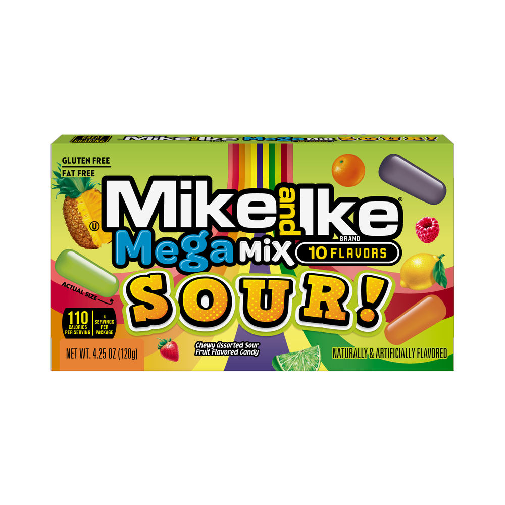 Mike & Ike Mega Mix Sour Theater Box 4.25oz (120g)