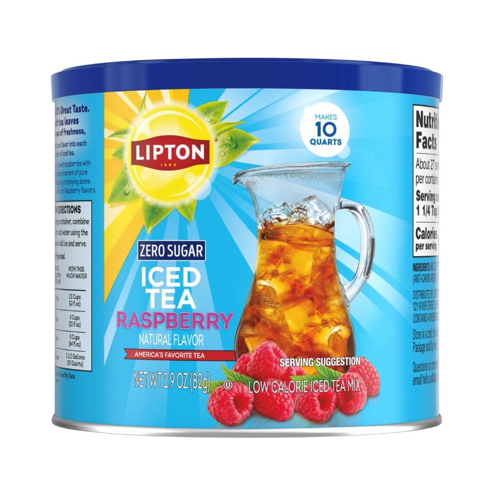 Lipton Raspberry Ice Tea Granules Zero Sugar 2.9oz (82g)