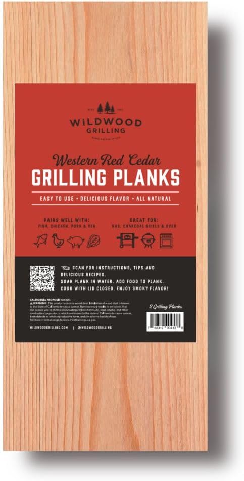 Wildwood Cedar Grilling Planks 5x11in 2pk
