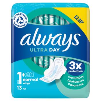 Always Ultra Normal Plus with Wings PM £2.69 13s