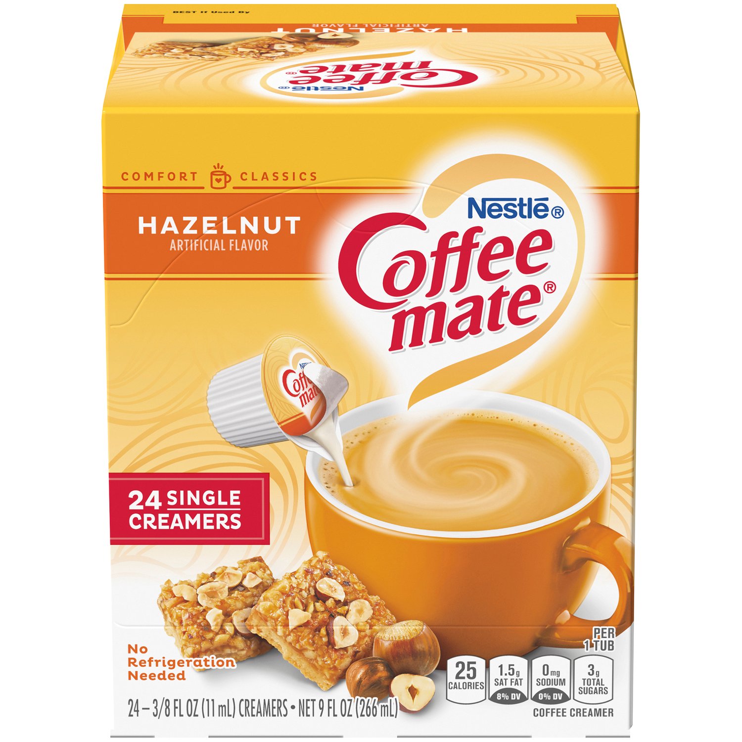 Nestle Coffee Mate Hazelnut Coffee Creamer 0.375oz x 24 (11ml)