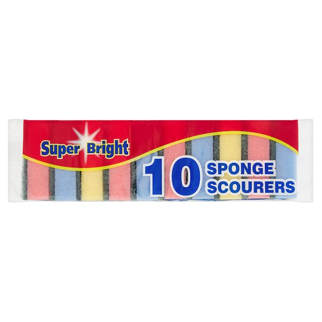 Super Bright Sponge Scourers 10s