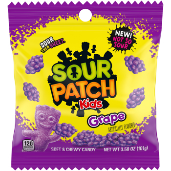 Sour Patch Kids Grape Peg Bag 3.6oz (102g)