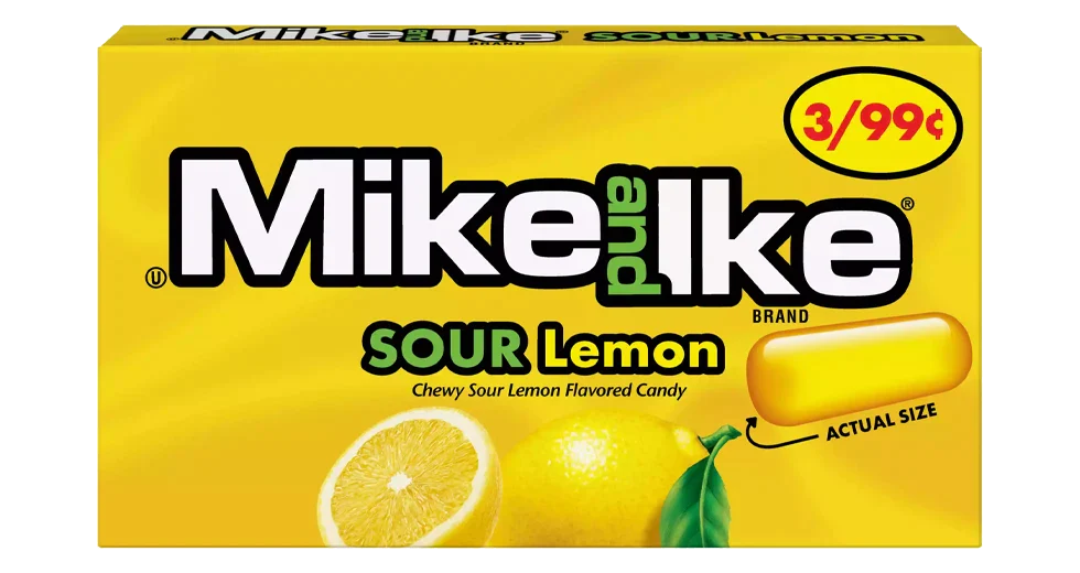 Mike & Ike Sour Lemon Priced 0.78oz (22g)