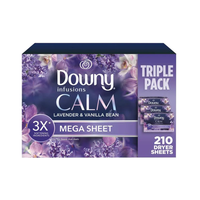 Downy Infusions Calm (Lavender & Vanilla Bean) Dryer Sheets 210's
