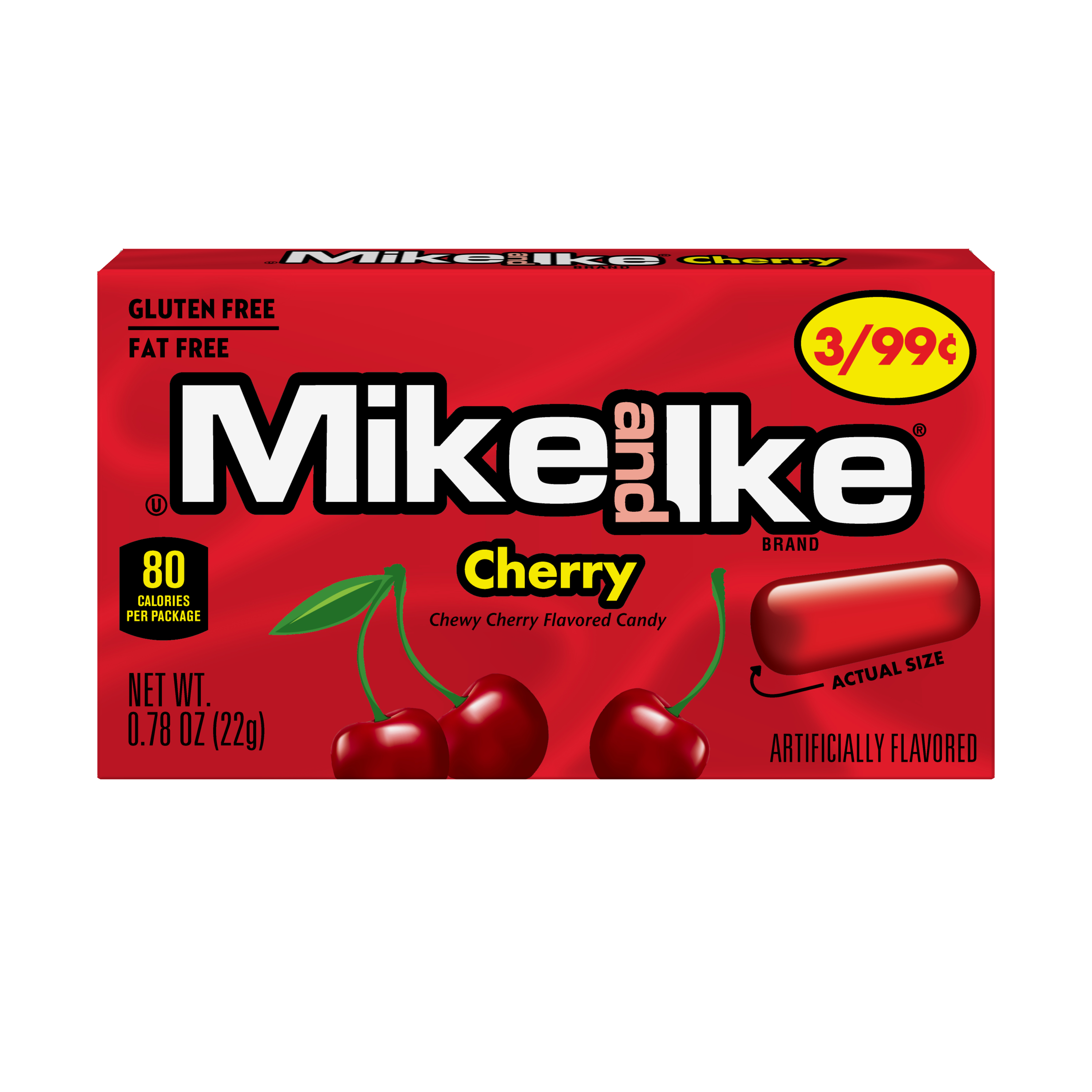 Mike & Ike Cherry Priced 0.78oz (22g)