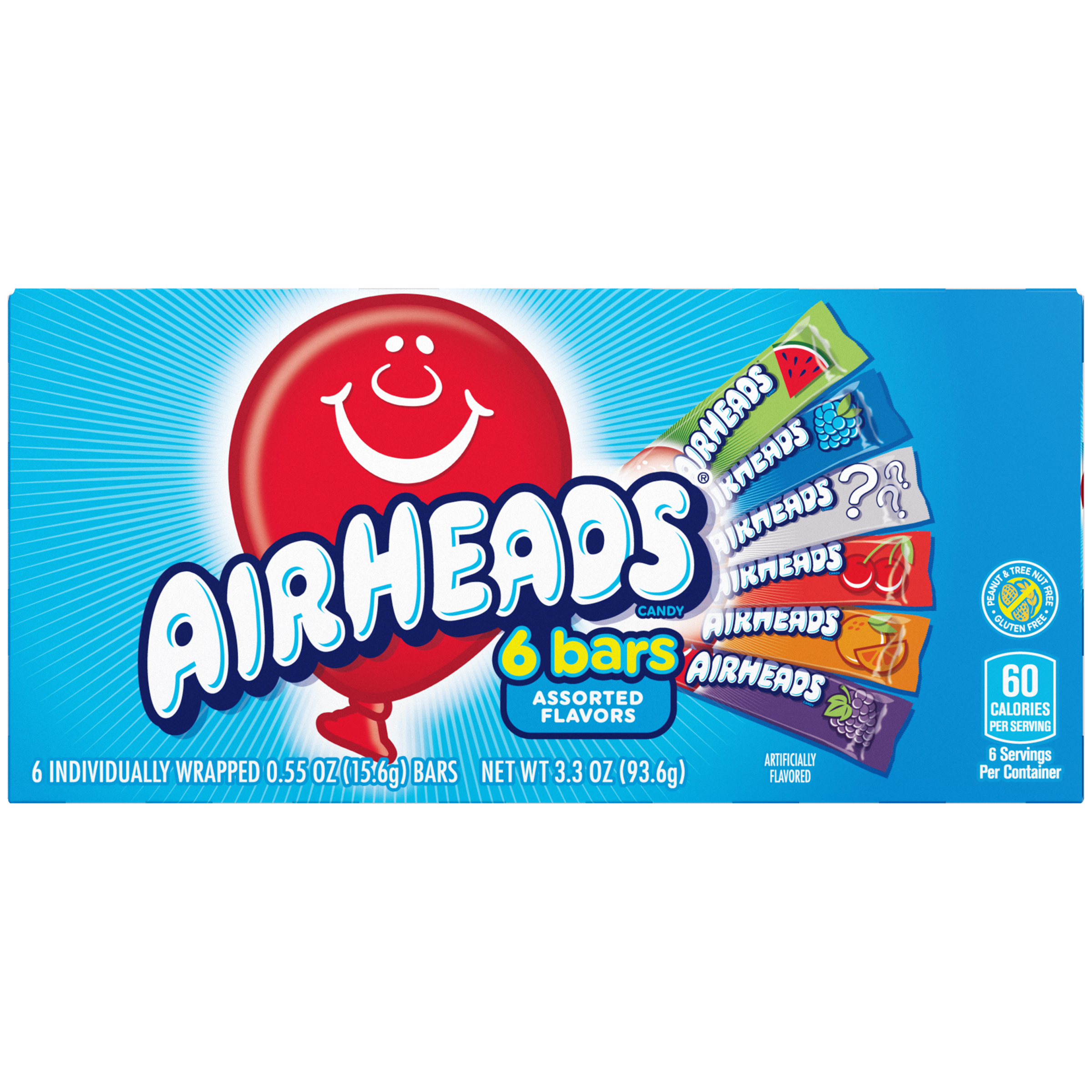 Airheads Assorted Flavours Theater Box 3.3oz (94g)