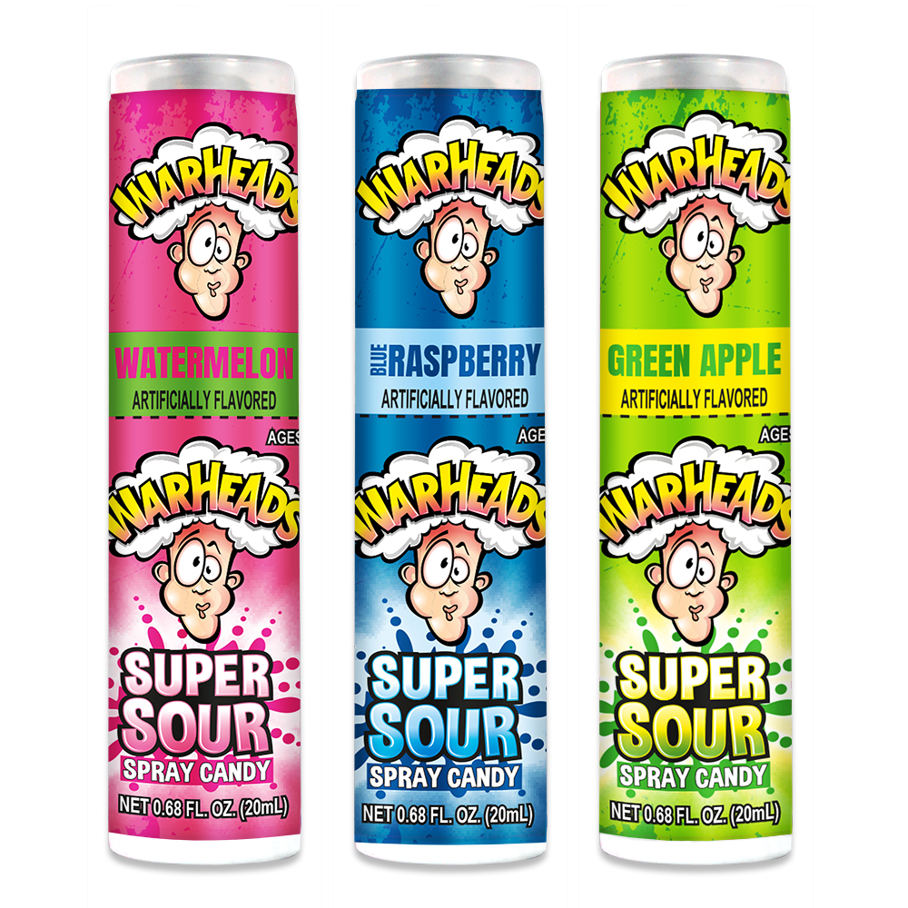 Warheads Spray Blue Raspberry, Watermelon & Apple 0.68oz (20ml)