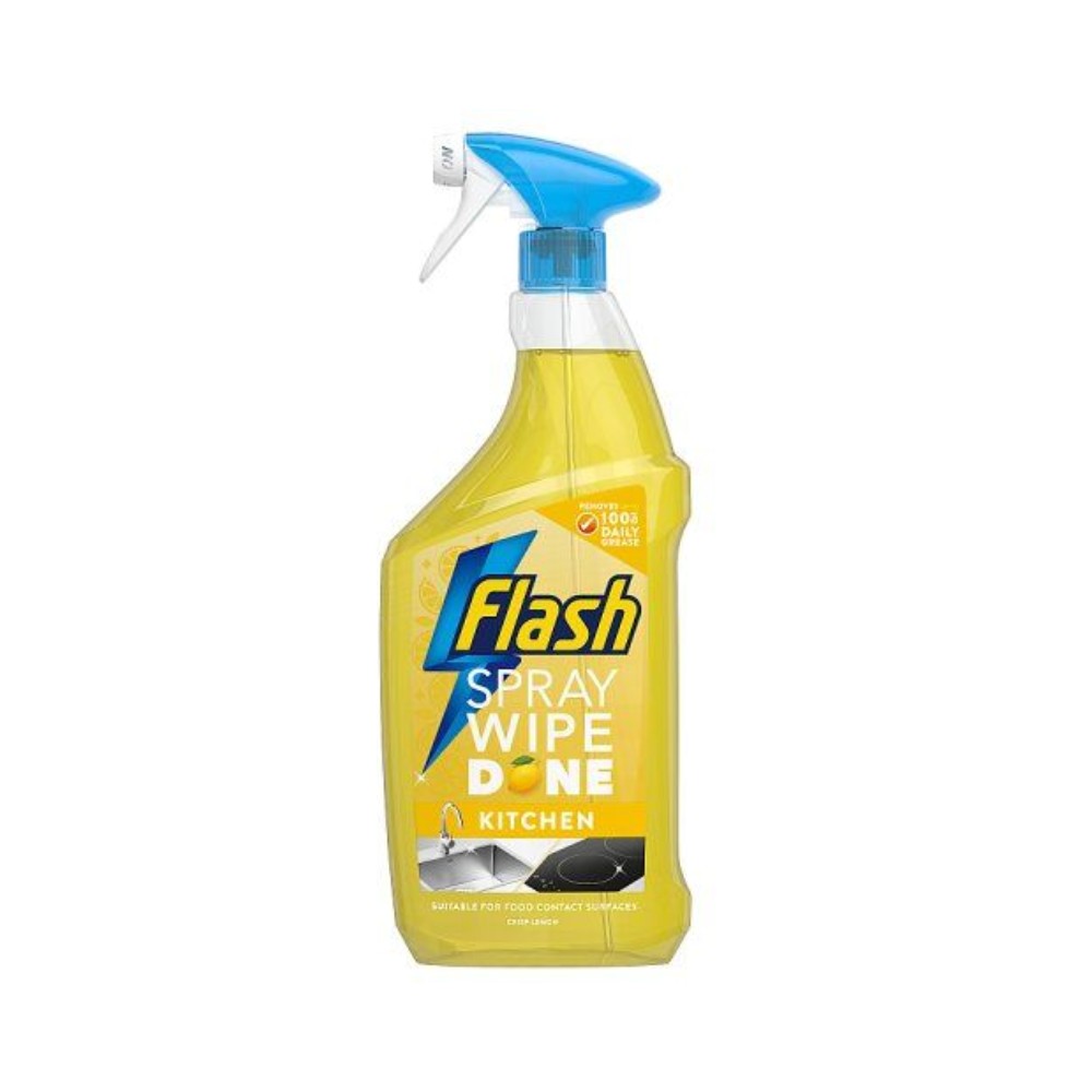 Flash Crisp Lemon Spray Wipe Done Kitchen 800ml