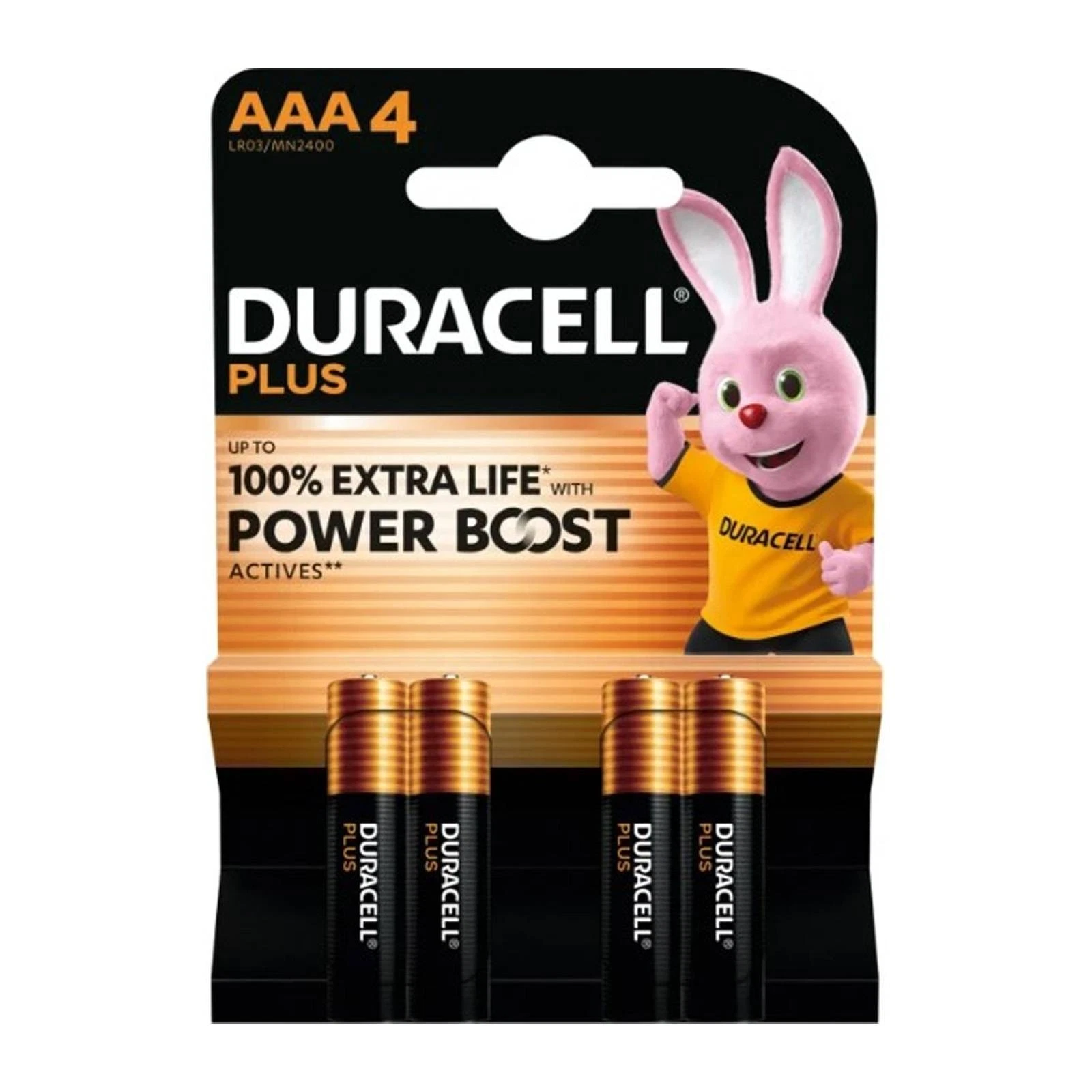 Duracell AAA Plus Power With Power Boost Actives 4s
