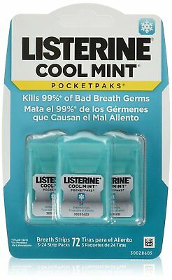 Listerine Cool Mint Pocketpaks Breath Strips 72s