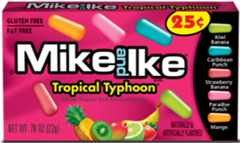 Mike & Ike Tropical Typhoon Priced 0.78oz (22g)