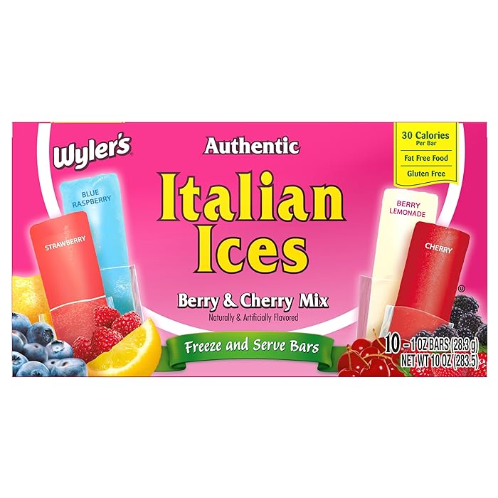 Wyler's Italian Ices Berry and Cherry Mix Freeze Pops 1oz (28.3g)
