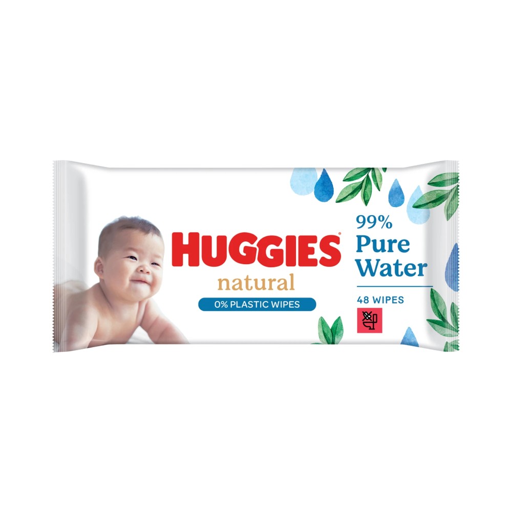 Huggies Pure Baby Wipes 48's