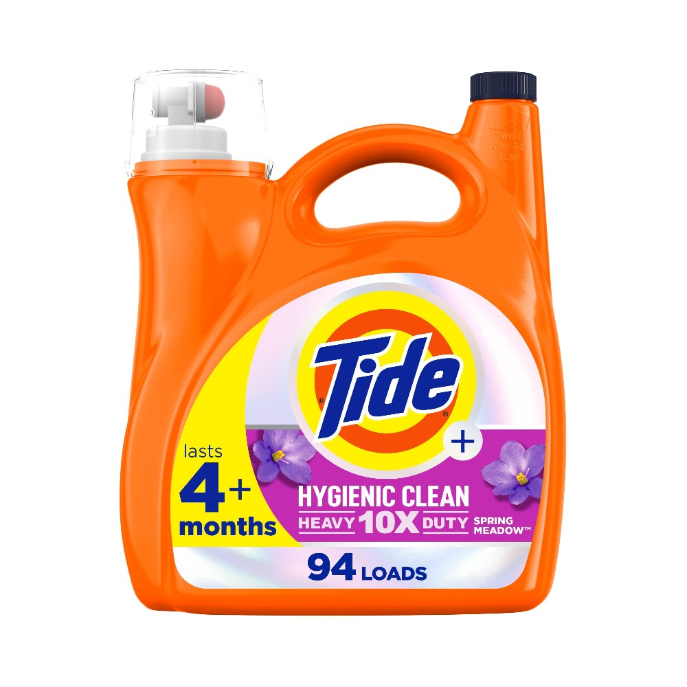 Tide Hygienic Clean Liquid Laundry Detergent Spring Meadow 94w