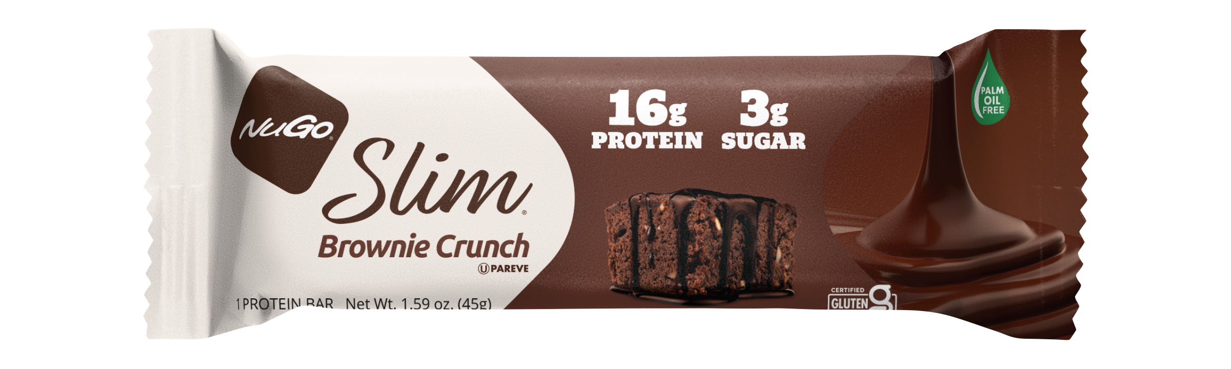 NuGo Slim Dark Brownie Crunch 1.59oz (45g)