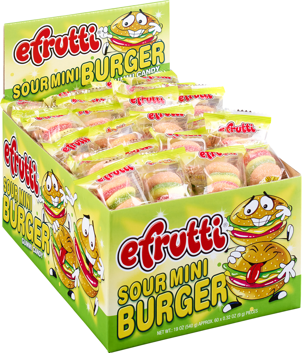 eFrutti Individually Wrapped Gummi Mini Sour Burger 0.32oz (9g)