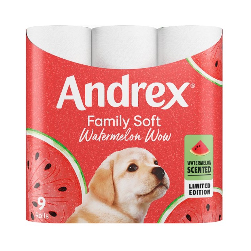 Andrex Toilet Paper Family Soft Watermelon 9 Rolls