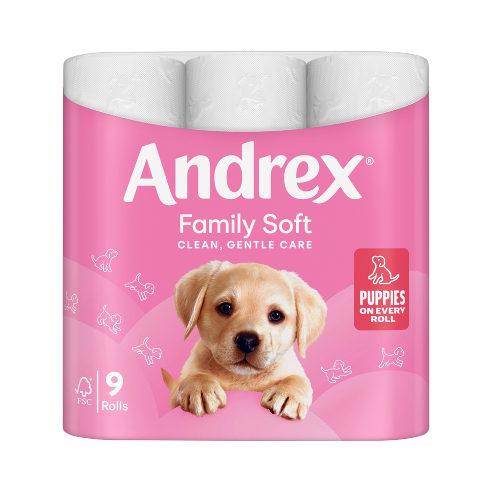 Andrex Toilet Paper Family Soft 9 Rolls