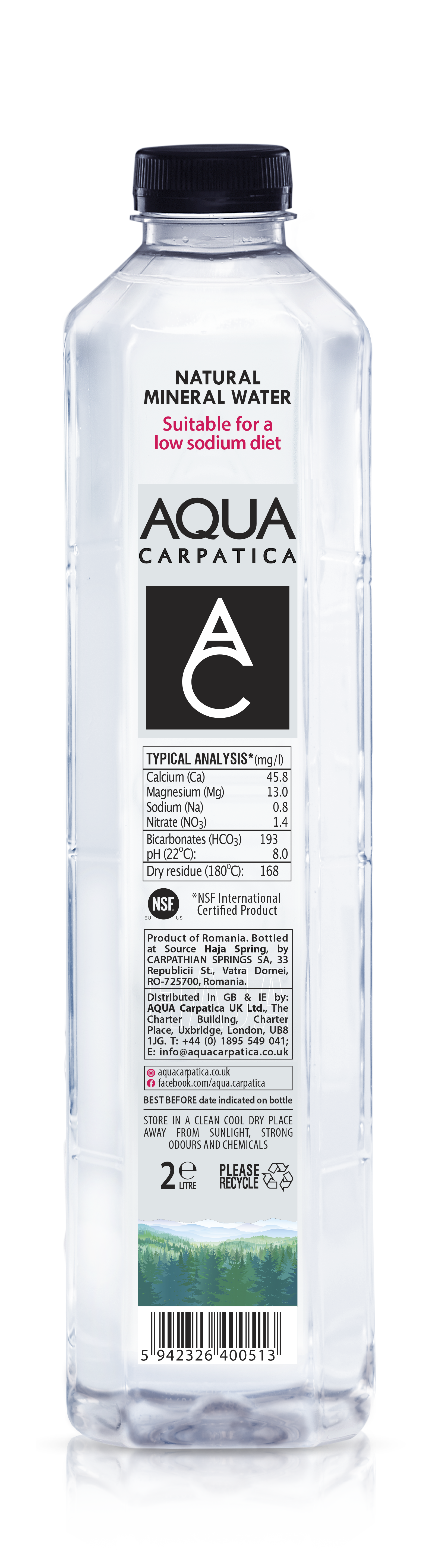 Aqua Carpatica - Still Natural Mineral Water 2L (PET)