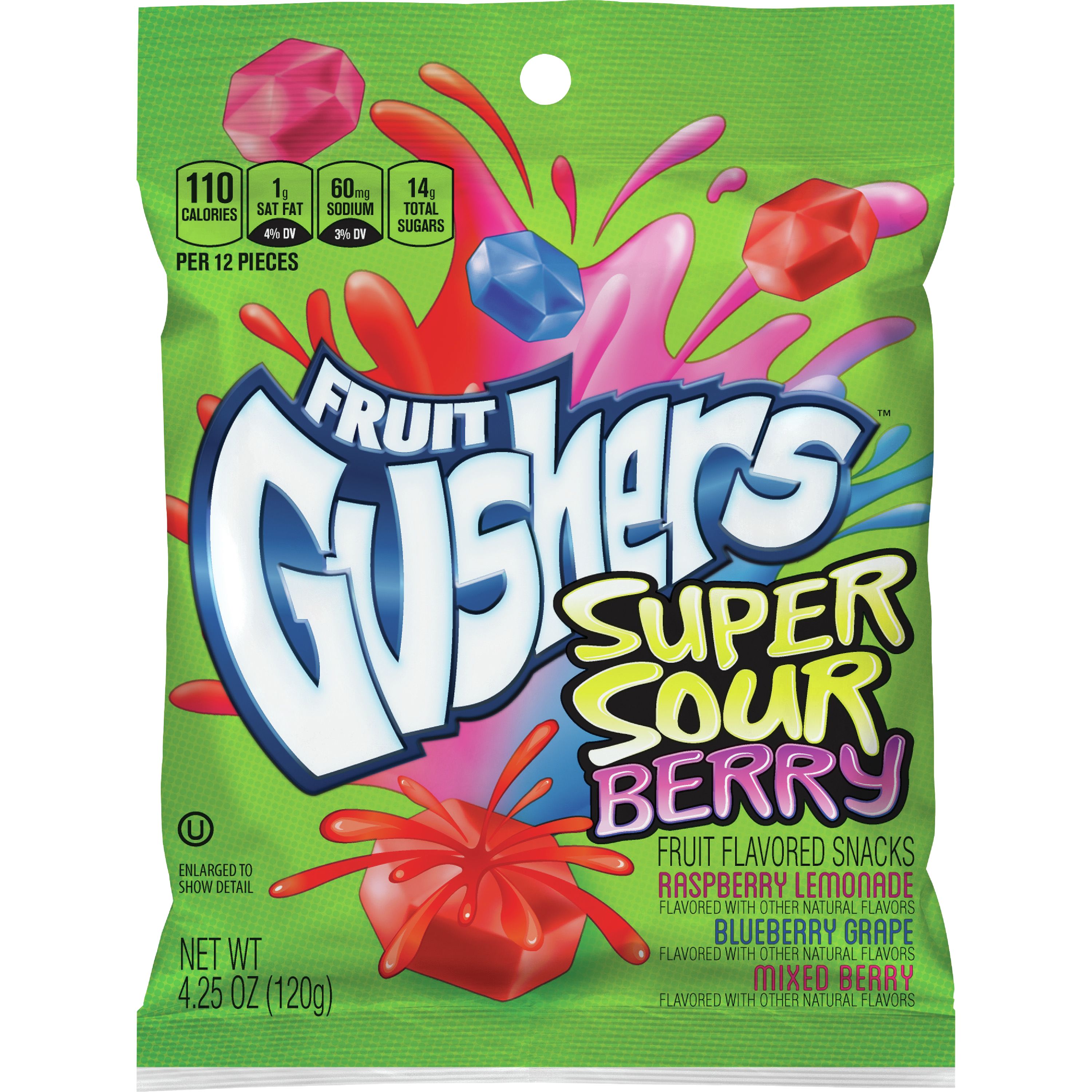 Gushers Super Sour Berry Peg Bag 4.25oz (120g)