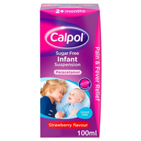 Calpol Infant Strawberry Flavour Sugar Free 100ml