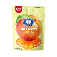 Amos 4D Fruit Gummy Southern Peach Burst Peg Bag 6oz (170g)