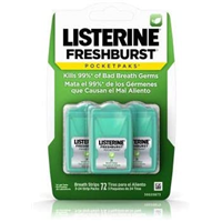 Listerine Fresh burst Pocketpaks Breath Strips 72s