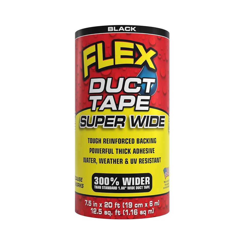 Flex Super Wide Duct Tape Black 19cm x 6m