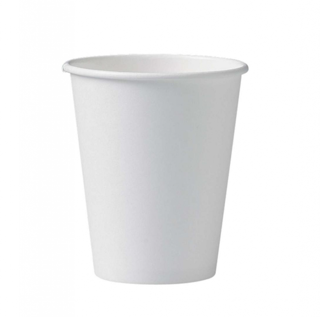 Single Wall White Paper Cups 8oz 1000's