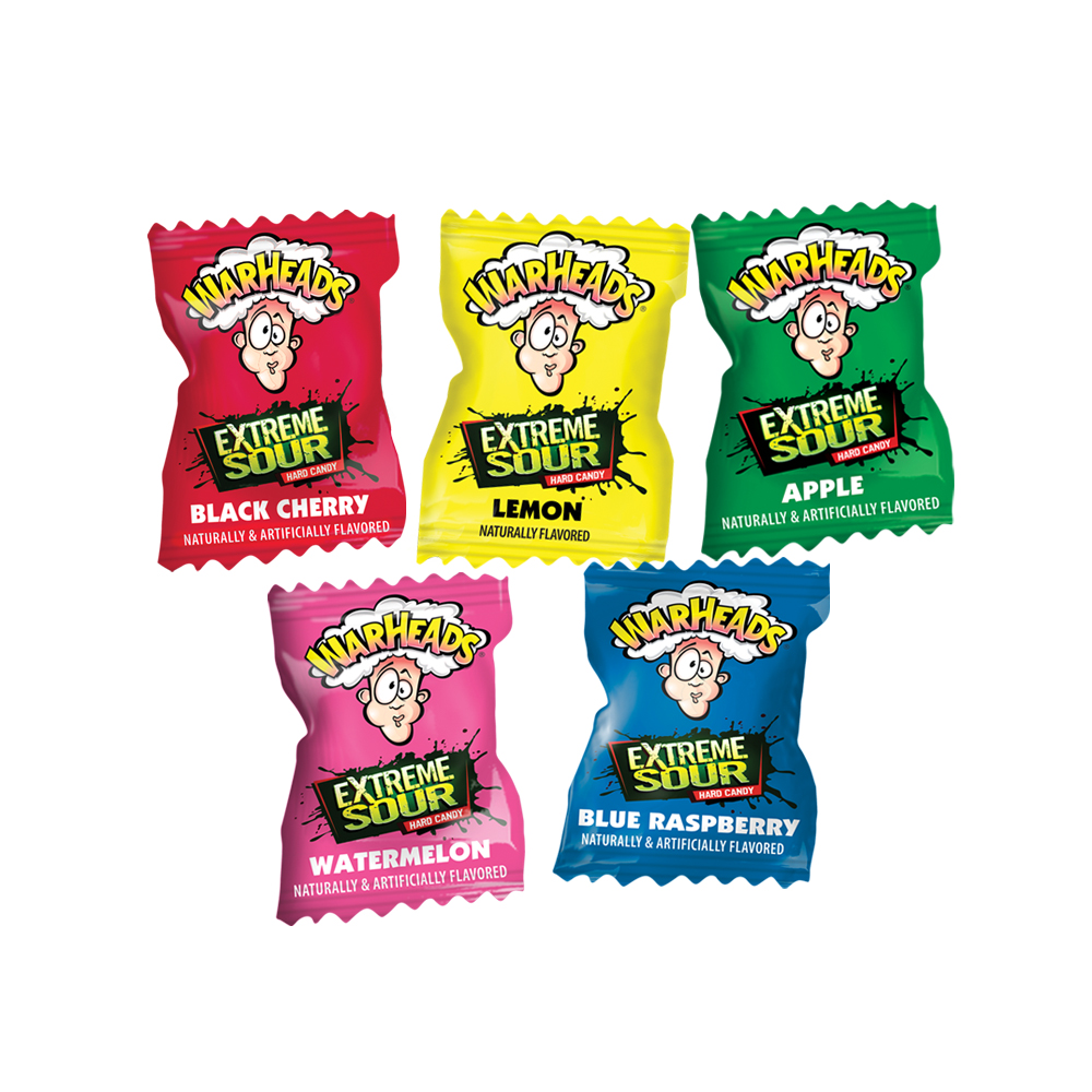 Warheads 5 Flavors Extreme Sour Hard Bulk 30lb