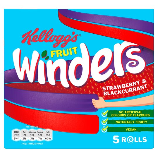 Kellogg's Winders Strawberry & Blackcurrant 5x17g