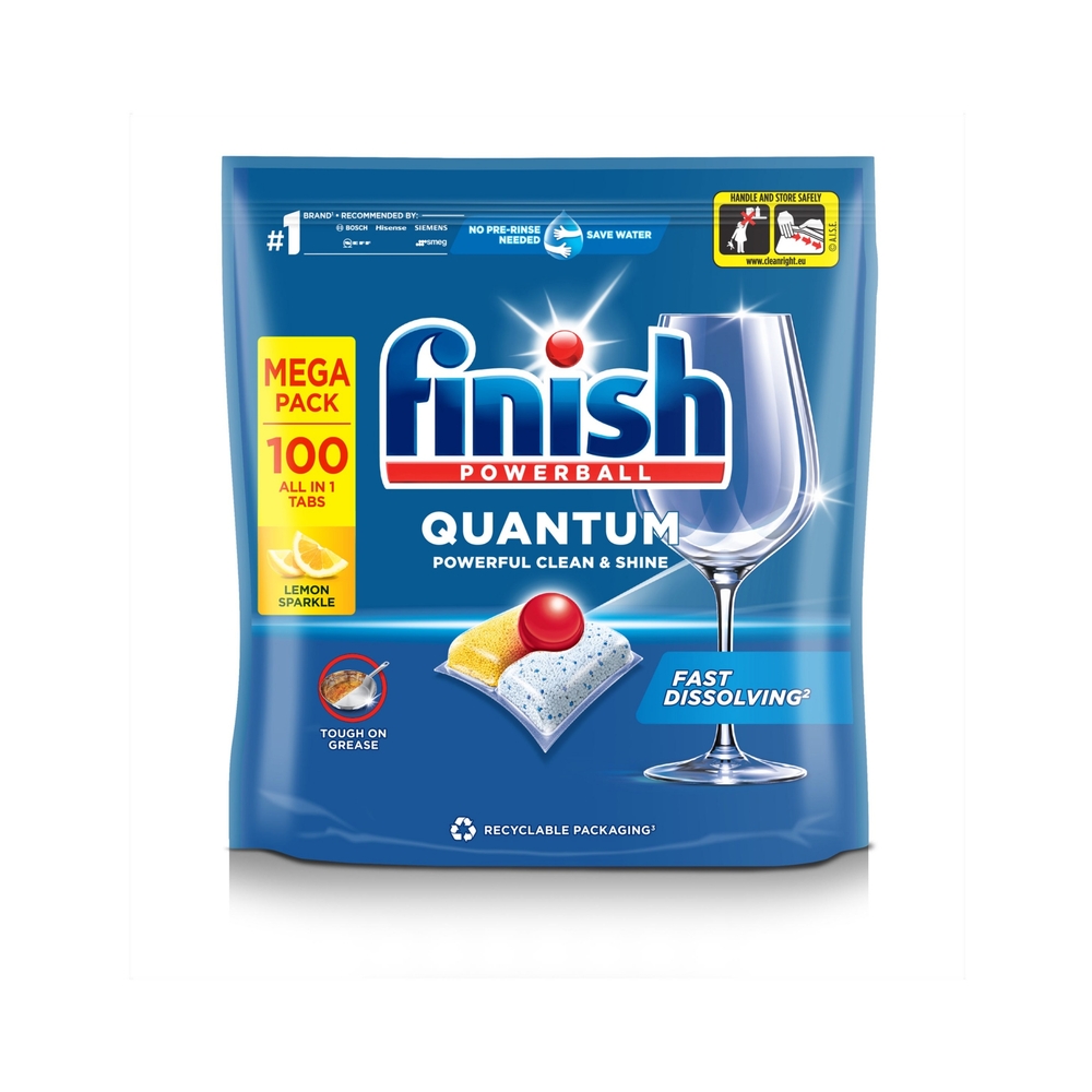 Finish Quantum Dishwasher Tablets Lemon 100's