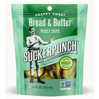 Suckerpunch Gourmet Bread And Butter Pickle Chip Single Serve Pouch 3.4oz (101ml)