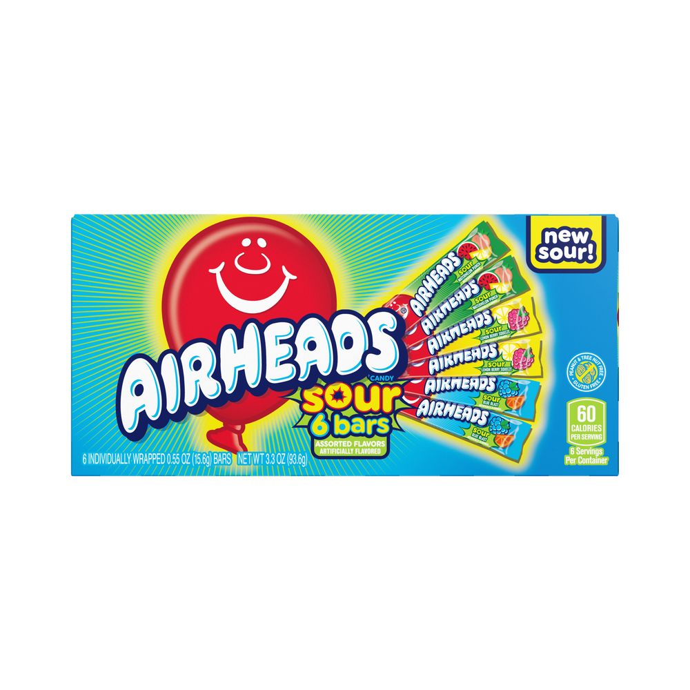 Airheads Sour Assorted Theater Box 3.3oz (94g)